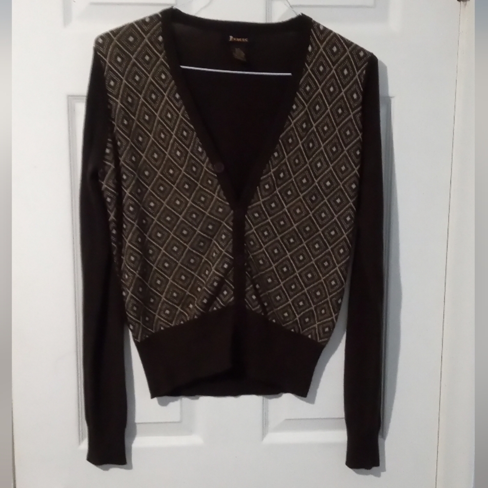 Stylish Black and Brown Men's Cardigan